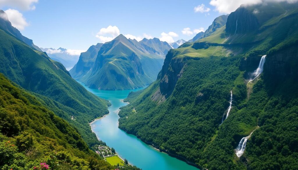 Fjorde Neuseelands Landschaft