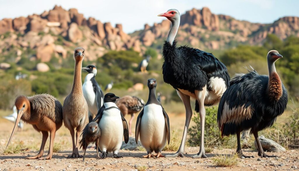 Flugunfähige Vögel Vergleich