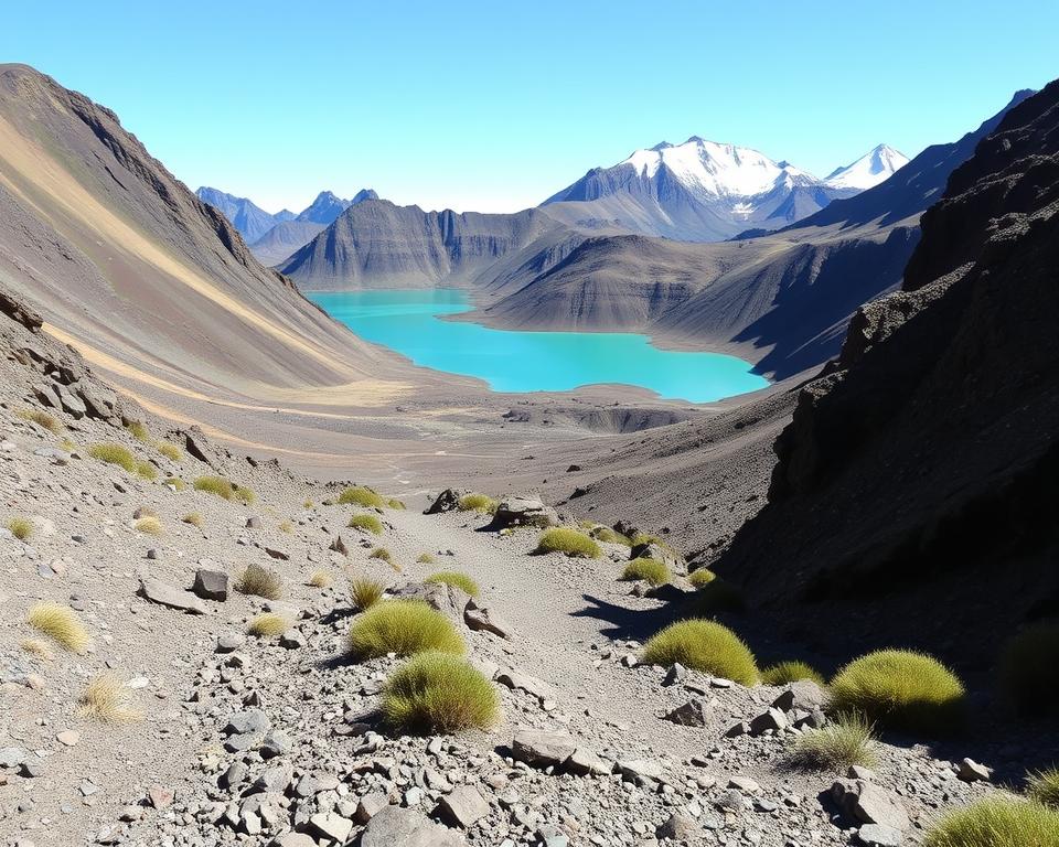 Emerald Lakes vulkanische Seen