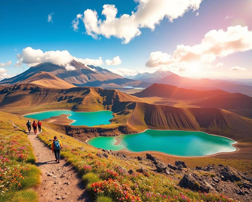 Wanderroute Etappen Tongariro